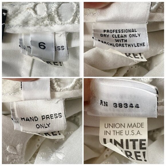 Bill Blass Silver Gray Eyelet Sleeveless Dress, Size 6 - Picture 4 of 16